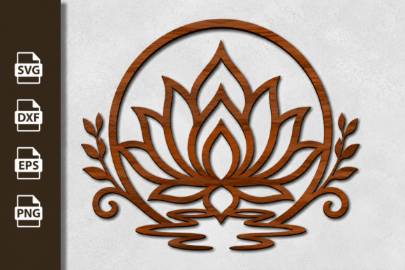 Download Lotus Flower Wooden Wall Art, Laser Cut - Lotus Collection