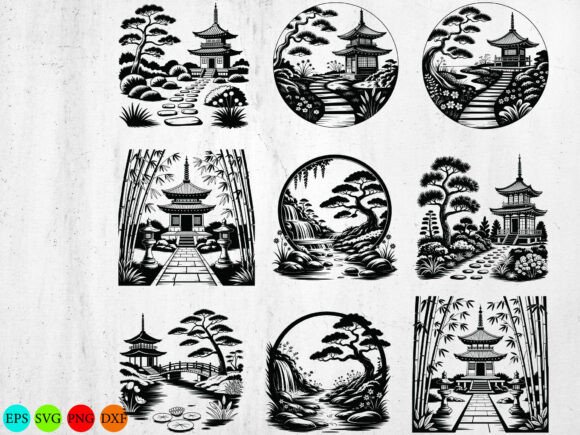 Download Japanese Garden SVG Bundle, Pagoda - Premium Resources