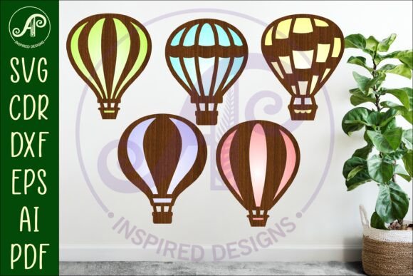 Download Hot Air Balloon Laser Cut Outs SVG File - Hot air balloon Collection