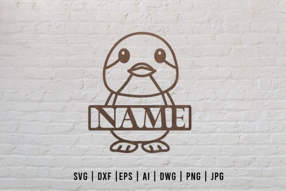 Download Penguin Laser Cut Name Sign - Laser cut name sign Collection