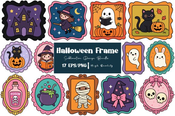 Download Coquette Cute Halloween Frame EPS PNG - Eps Collection