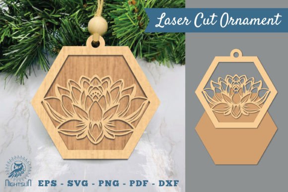 Download Lotus Flower Laser Cut Ornament SVG - Lotus Collection