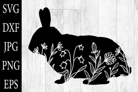 Download Floral Farm Animals Silhouettes SVG EPS - Eps Collection