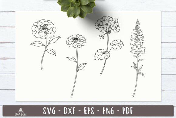 Download Floral Garden SVG Line Art Designs - Garden svg Collection
