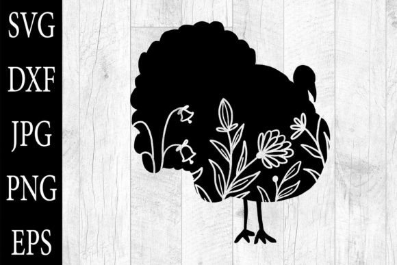 Download Floral Farm Animals Silhouettes SVG EPS - Eps Collection