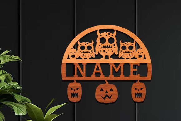 Download Cute Monster Laser Cut Name Sign SVG - Laser cut name sign Collection