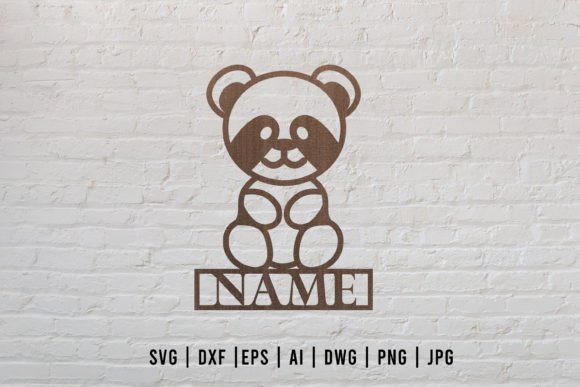 Download Panda Laser Cut Name Sign - Laser cut name sign Collection