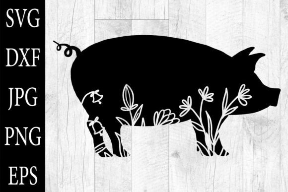 Download Floral Farm Animals Silhouettes SVG EPS - Eps Collection