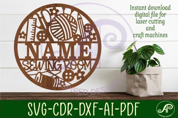Download Sewing Room Name Sign Svg Laser Cut - Sewing Collection