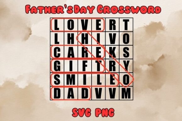Download Father's Day Crossword Puzzle Art SVG - Premium Resources