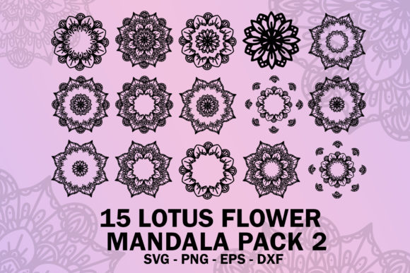 Download Lotus Flower Mandala Pack 2 - Lotus Collection