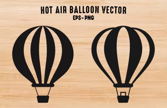 Download Hot Air Balloon Vector Black Silhouettes - Hot air balloon Collection