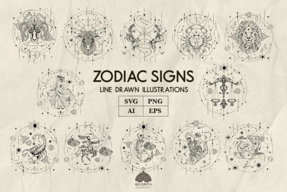 Download Zodiac Signs Svg Png Eps Bundle - Eps Collection