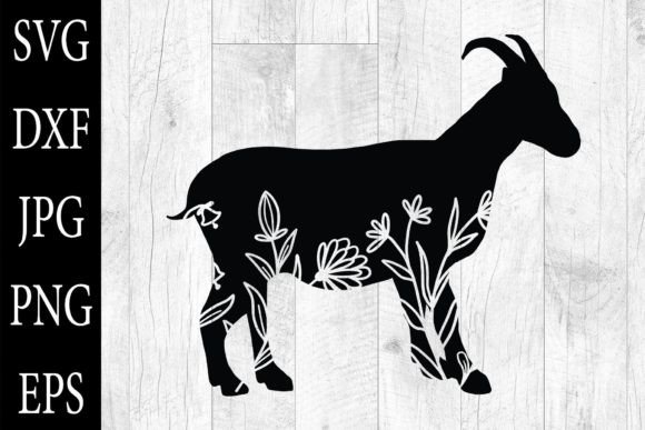 Download Floral Farm Animals Silhouettes SVG EPS - Eps Collection