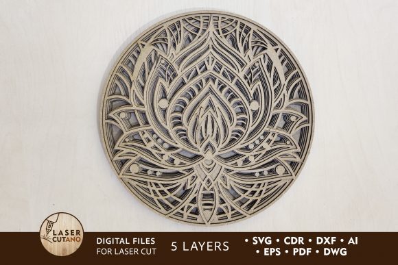 Download Multilayer Cut Files - Lotus Mandala - Lotus Collection