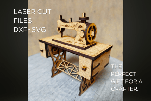 Download Sewing Machine Model Laser Cut Dxf - Svg - Sewing Collection