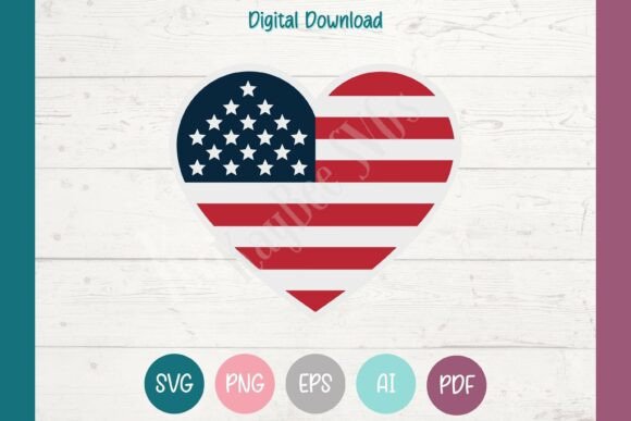 Download USA Heart Flag SVG PNG EPS AI PDF - Eps Collection